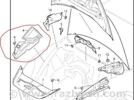 ФОТО Накладка крыла переднего внутренняя  для Porsche Cayenne (10-18) Киев