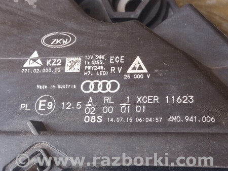 ФОТО Фара для Audi (Ауди) Q7 4L (09.2005-11.2015) Ковель