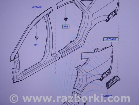 ФОТО Боковина задняя правая для Ford Mondeo 4 (09.2007-08.2014) Киев