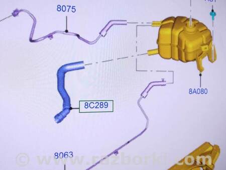 ФОТО Патрубок к расширительному бачку для Ford Edge 2 (02.2015-...) Киев