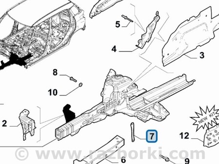 ФОТО Стойка кузова центральная для Fiat 500 (07-15) Киев