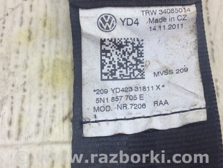 ФОТО Ремень безопасности для Volkswagen Tiguan (11-17) Киев