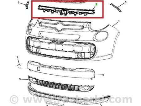 ФОТО Панель передняя верхняя для Fiat 500L (2014-2017) Киев