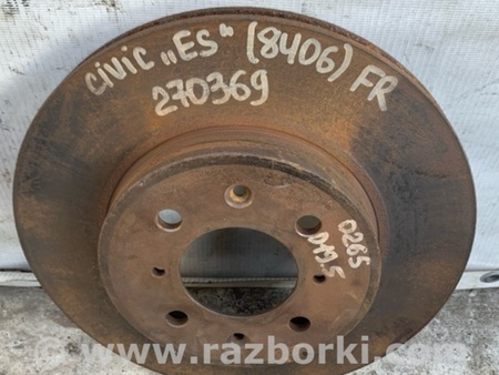 ФОТО Диск тормозной передний для Honda Civic 7 EU, EN, ES (09.2000 - 06.2006) Киев