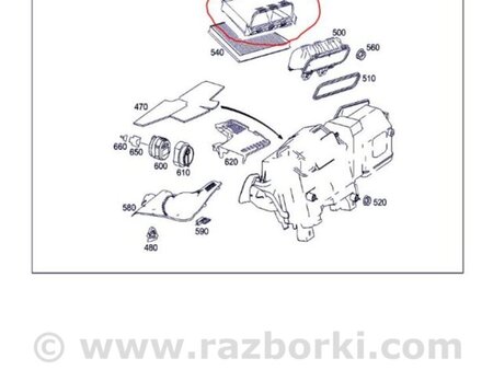 ФОТО Крышка салонного фильтра для Mercedes-Benz E-CLASS W211 (02-09) Киев