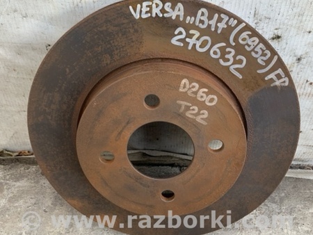 ФОТО Диск тормозной передний для Nissan Versa B17 Киев