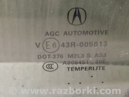ФОТО Стекло двери глухое для Acura RDX TB3, TB4 (03.2012-12.2015) Киев