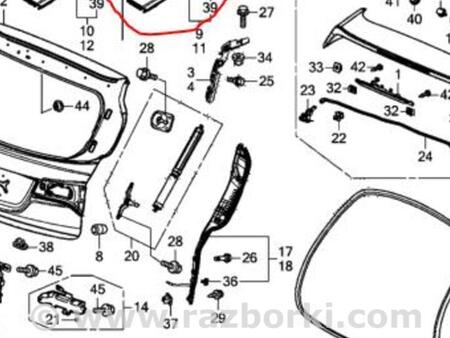 ФОТО Молдинг крыши для Acura MDX YD3 (06.2013-05.2020) Киев