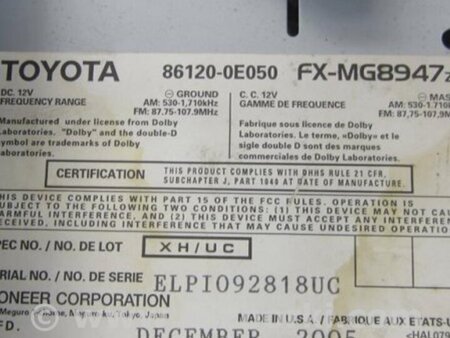 ФОТО Магнитола для Lexus RX300/330/350/400 (03-09) Киев