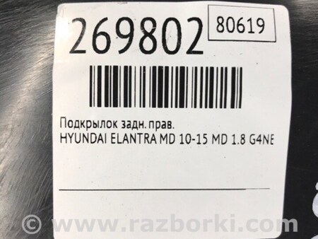 ФОТО Подкрылок для Hyundai Elantra MD (04.2010-05.2016) Киев