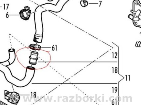 ФОТО Фланец системы охлаждения для Volkswagen Jetta USA (10-17) Киев