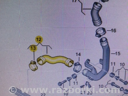 ФОТО Патрубок интеркулера для Audi (Ауди) A3 8V1, 8VA, 8V7, 8VS (03.2012-...) Киев