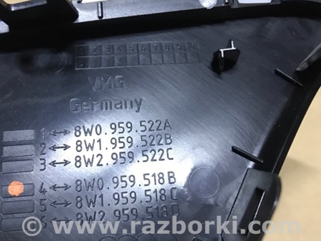 ФОТО Накладка внутренней ручки двери для Audi (Ауди) A4 B8 - 8K2, 8K5 (08.2007-11.2015) Киев