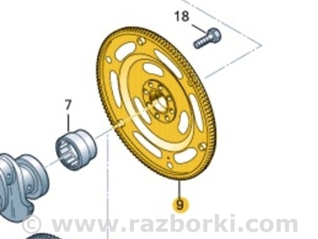 ФОТО Маховик двигателя для Audi (Ауди) A4 B8 - 8K2, 8K5 (08.2007-11.2015) Киев