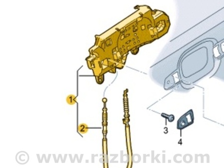 ФОТО Кронштейн ручки двери для Audi (Ауди) A4 B8 - 8K2, 8K5 (08.2007-11.2015) Киев