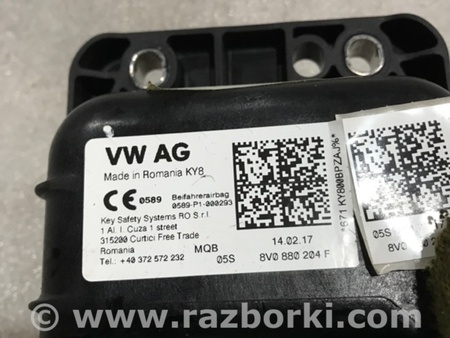 ФОТО Подушка безопасности для Audi (Ауди) A3 8V1, 8VA, 8V7, 8VS (03.2012-...) Киев