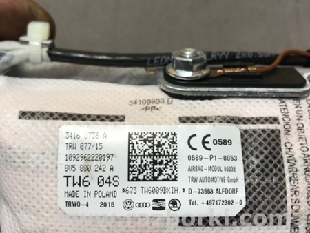 ФОТО Подушка безопасности для Audi (Ауди) A3 8V1, 8VA, 8V7, 8VS (03.2012-...) Киев