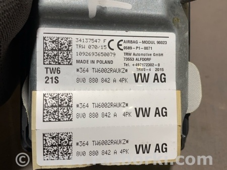 ФОТО Подушка безопасности для Audi (Ауди) A3 8V1, 8VA, 8V7, 8VS (03.2012-...) Киев
