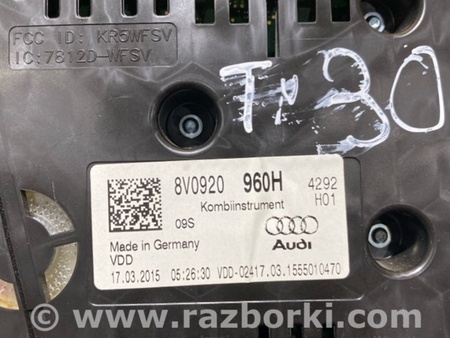 ФОТО Панель приборов для Audi (Ауди) A3 8V1, 8VA, 8V7, 8VS (03.2012-...) Киев