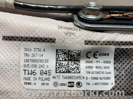 ФОТО Подушка безопасности для Audi (Ауди) A3 8V1, 8VA, 8V7, 8VS (03.2012-...) Киев