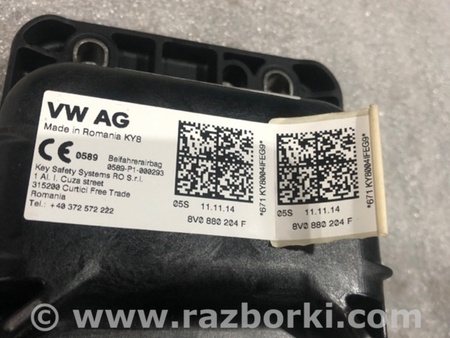 ФОТО Подушка безопасности для Audi (Ауди) A3 8V1, 8VA, 8V7, 8VS (03.2012-...) Киев
