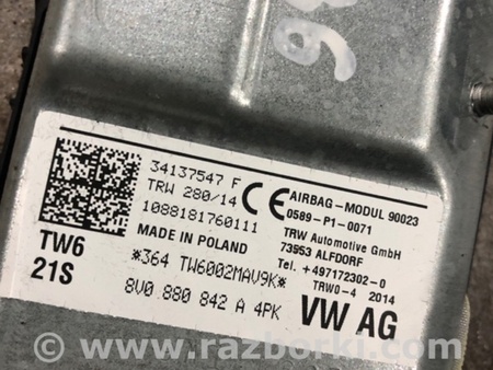 ФОТО Подушка безопасности для Audi (Ауди) A3 8V1, 8VA, 8V7, 8VS (03.2012-...) Киев