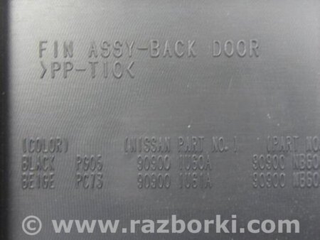 ФОТО Обшивка крышки багажника для Nissan Note E11 (2006-2013) Киев