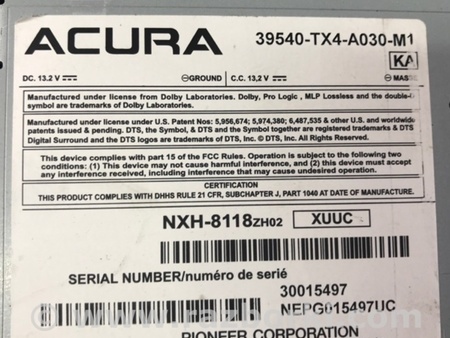 ФОТО Магнитола для Acura RDX TB3, TB4 (03.2012-12.2015) Киев