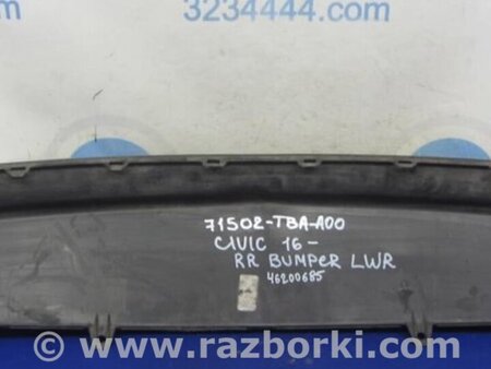 ФОТО Накладка бампера для Honda Civic 10 FK,FC (01.2017 - ...) Киев