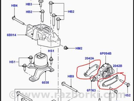 ФОТО Кронштейн крепления двигателя для Land Rover Evoque (12-18) Киев