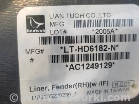 ФОТО Подкрылок для Acura RDX TB3, TB4 (03.2012-12.2015) Киев