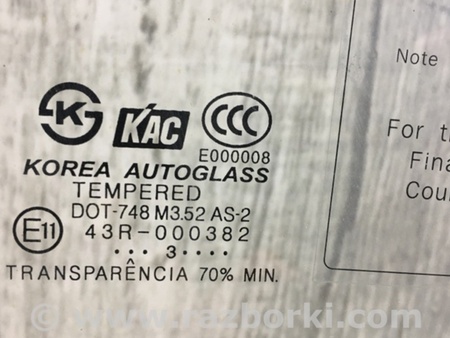 ФОТО Стекло двери для Hyundai Elantra XD-XD2 (02.2000-09.2009) Киев