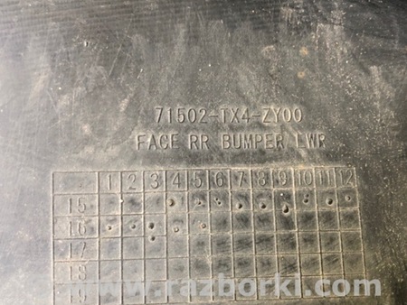 ФОТО Накладка бампера для Acura RDX TB3, TB4 (03.2012-12.2015) Киев