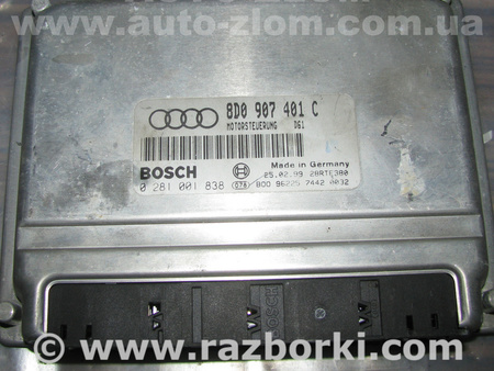 Блок управления двигателем для Audi (Ауди) A4 B5 - 8D2, 8D5 (11.1994-10.2000) Львов 8D0907401C, 0281001838