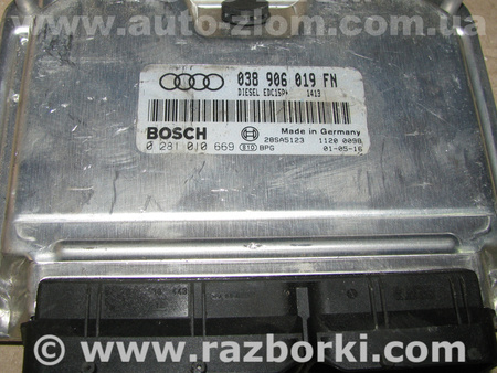 Блок управления двигателем для Audi (Ауди) A4 B6 - 8E5, 8EC (11.2000-11.2004) Львов 038906019FN, 0281010669