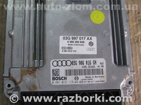 Блок управления двигателем для Audi (Ауди) A4 B7 - 8K2, 8ED, 8H7/8HE (11.2004-03.2009) Львов 03G997017AX, 03G906016GN, 0281012113