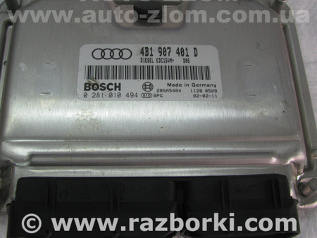 Блок управления двигателем для Audi (Ауди) A6 C5 (02.1997-02.2005) Львов 4B1907401D, 0281010494