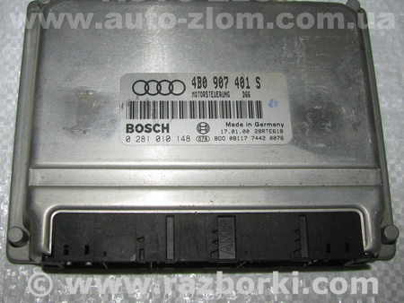 Блок управления двигателем для Audi (Ауди) A6 C5 (02.1997-02.2005) Львов 4B0907401S, 0281010148
