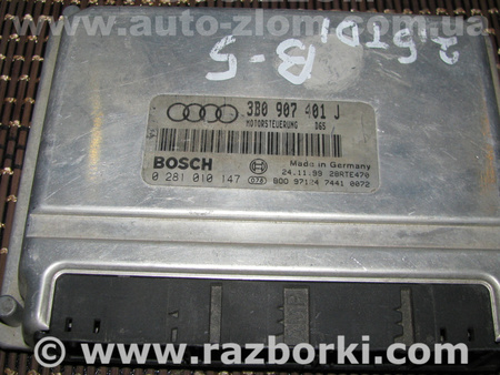 Блок управления двигателем для Volkswagen Passat B5 (08.1996-02.2005) Львов 3B0907401J, 0281010147