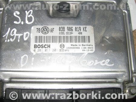 Блок управления двигателем для Volkswagen Passat B5 (08.1996-02.2005) Львов 038906019KE, 0281011201