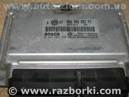 Блок управления двигателем для Volkswagen Bora A4 (08.1998-01.2005) Львов 06A906032FK, 0261207360