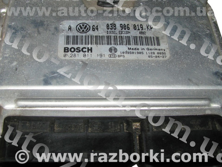 Блок управления двигателем для Volkswagen Golf IV Mk4 (08.1997-06.2006) Львов 038906019KP, 0281011191