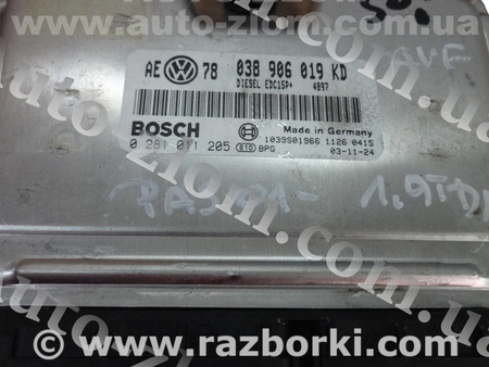 Блок управления двигателем для Volkswagen Passat B5 (08.1996-02.2005) Львов 038906019KD, 0281011205