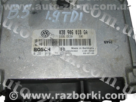 Блок управления двигателем для Volkswagen Passat B5 (08.1996-02.2005) Львов 038906018GA, 0281010170
