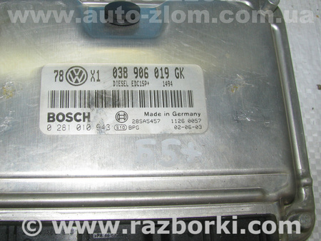 Блок управления двигателем для Volkswagen Passat B5 (08.1996-02.2005) Львов 038906019GK, 0281010943