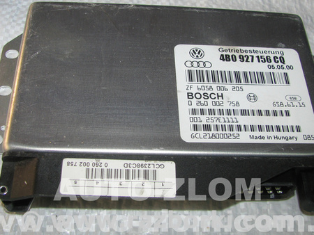Блок управления АКПП для Audi (Ауди) A6 C5 (02.1997-02.2005) Львов 4B0927156CQ, 0260002758