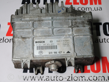 Блок управления двигателем для Volkswagen Polo 6N1, 6NF (1994-1999) Львов 6K0906027A, 0261204054