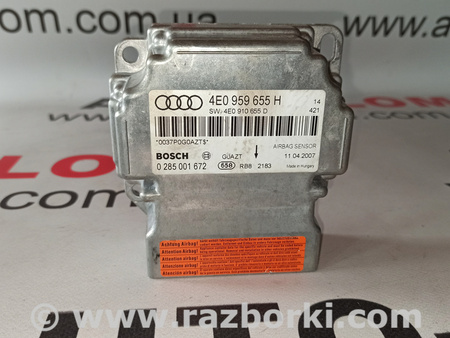 Блок управления AIRBAG для Audi (Ауди) A8 D3 (07.2002-10.2009) Львов 4E0959655H, 0285001672